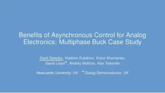Benefits of Asynchronous Control for Analog  Electronics: Multiphase Buck Case Study  Danil