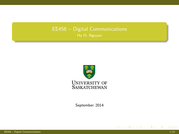 ee456 digital communications