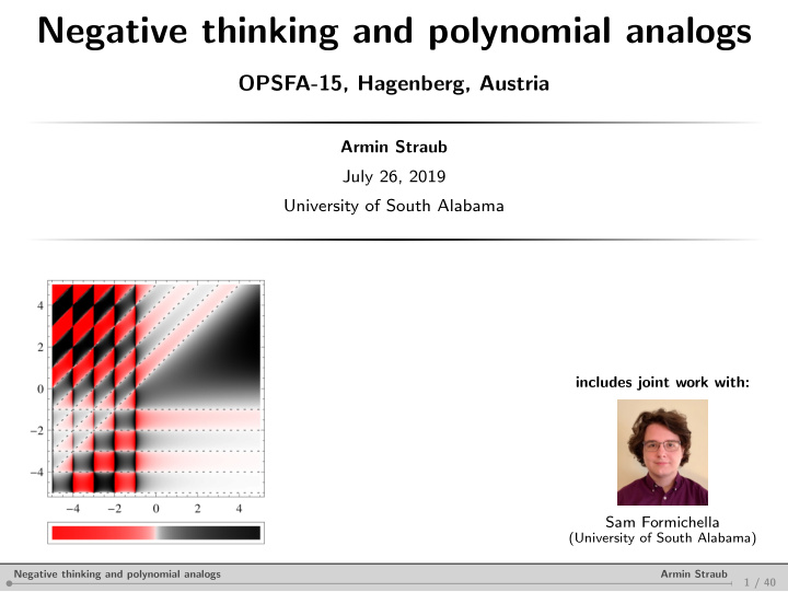 negative thinking and polynomial analogs
