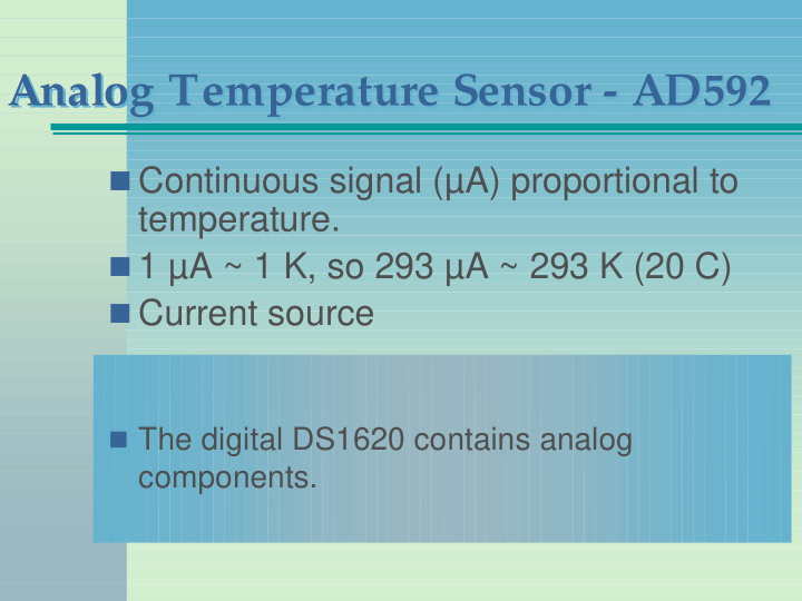 analog temperature sensor ad592 analog temperature sensor