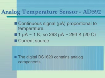 Analog Temperature Sensor - AD592  Analog Temperature Sensor - AD592  Continuous signal (A)