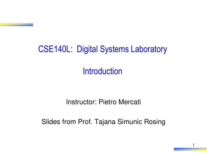 cse140l digital systems laboratory introduction