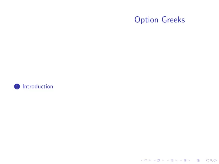 option greeks