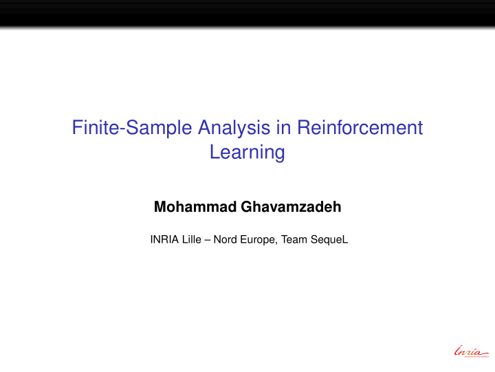 finite sample analysis in reinforcement learning