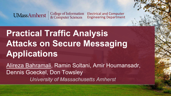 practical traffic analysis attacks on secure messaging