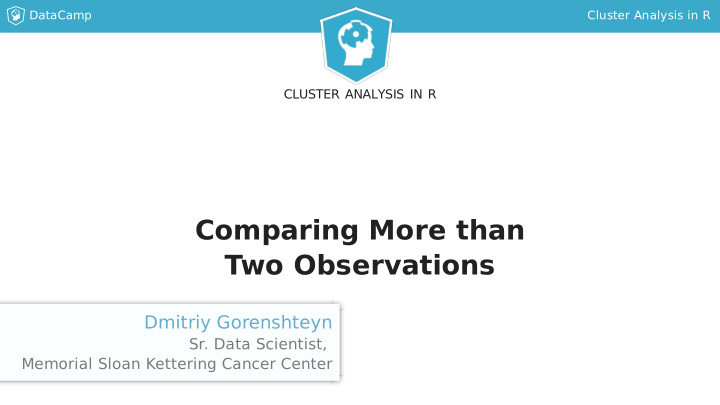 comparing more than two observations