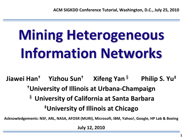 mining heterogeneous mining heterogeneous information