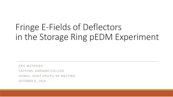 in the Storage Ring pEDM Experiment  ERIC METODIEV  CAPP/IBS, HARVARD COLLEGE  HAWAII, JOINT