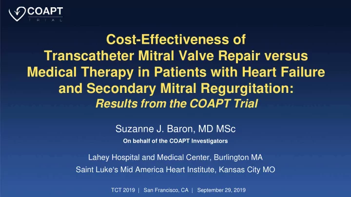 cost effectiveness of transcatheter mitral valve repair