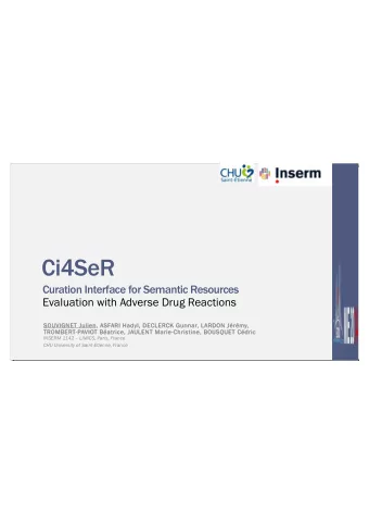 Ci4SeR  Curation Interface for Semantic Resources  Evaluation with Adverse Drug Reactions