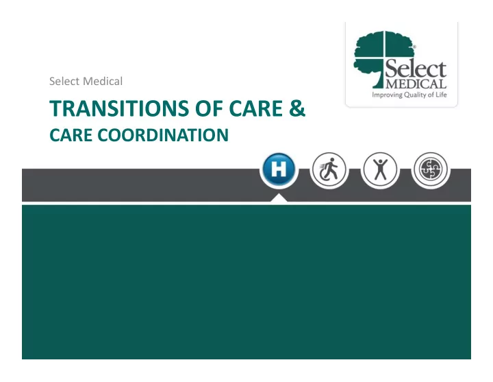 transitions of care