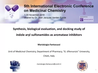 Synthesis, biological evaluation, and docking study of  indole aryl sulfonamides as aromatase