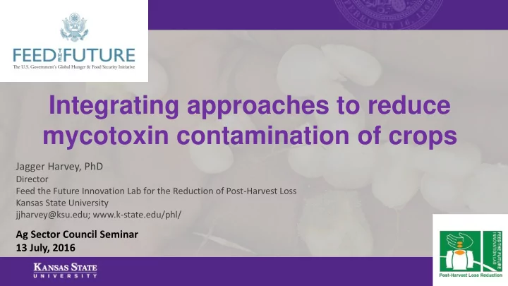 mycotoxin contamination of crops