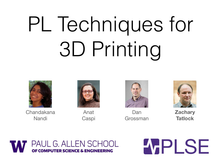 pl techniques for 3d printing