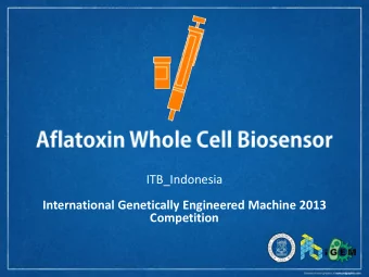International Genetically Engineered Machine 2013  Competition  Indonesia and  risk of aflatoxin