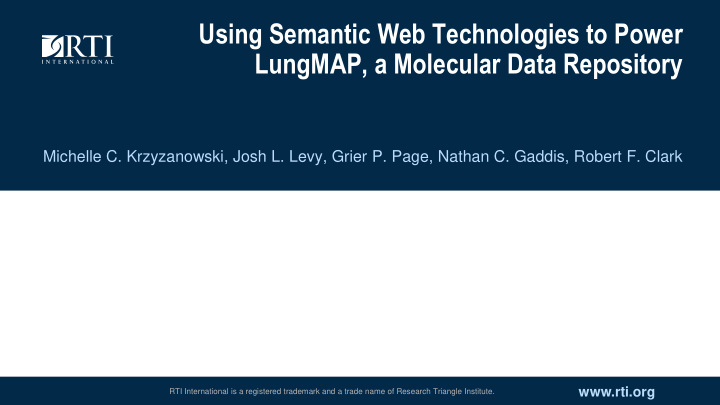 lungmap a molecular data repository