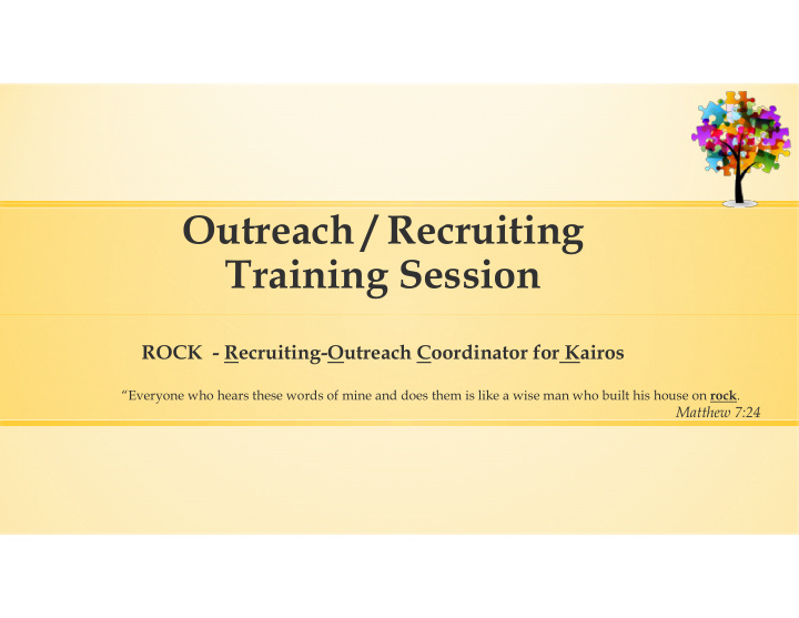 outreach recruiting training session