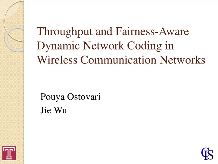 throughput and fairness aware