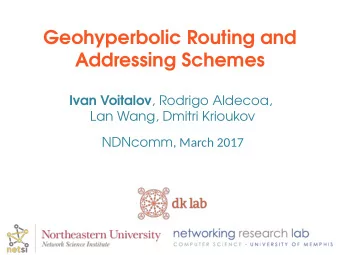 G  e  o  h  y  p  e  r  b  o  l  i  c  R  o  u  t  i  n  g  a  n  d  A  d  d  r  e  s  s  i  n  g