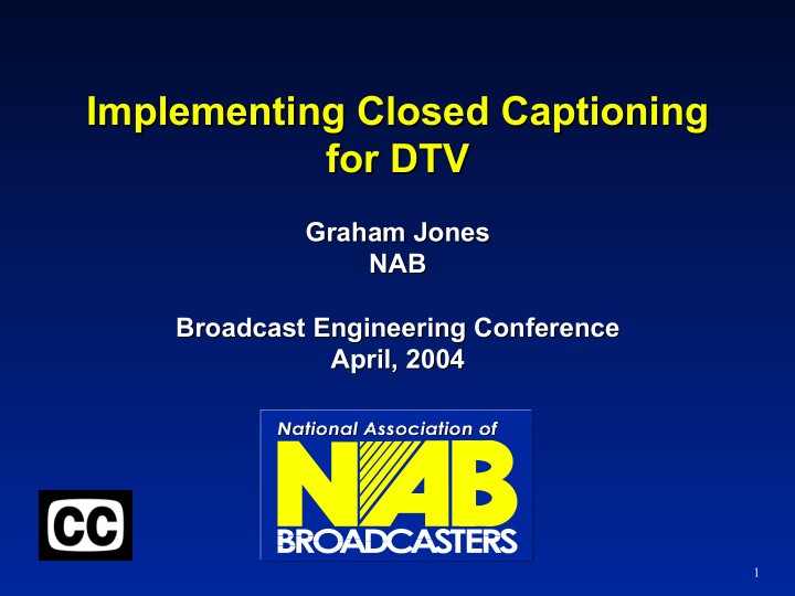 implementing closed captioning implementing closed