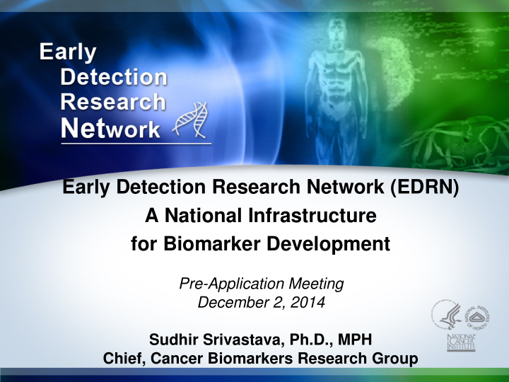early detection research network edrn a national