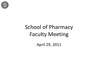 Faculty Meeting  April 29, 2011  Alternative Ways of Viewing the School  Biochemical &amp;  Genetic