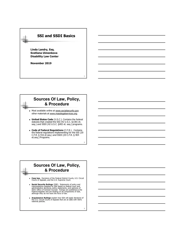sources of law policy procedure