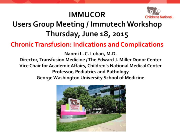 users group meeting immutech workshop