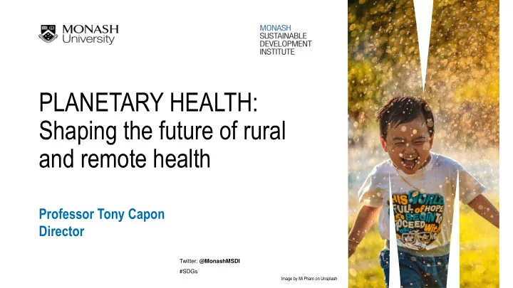 planetary health shaping the future of rural and remote