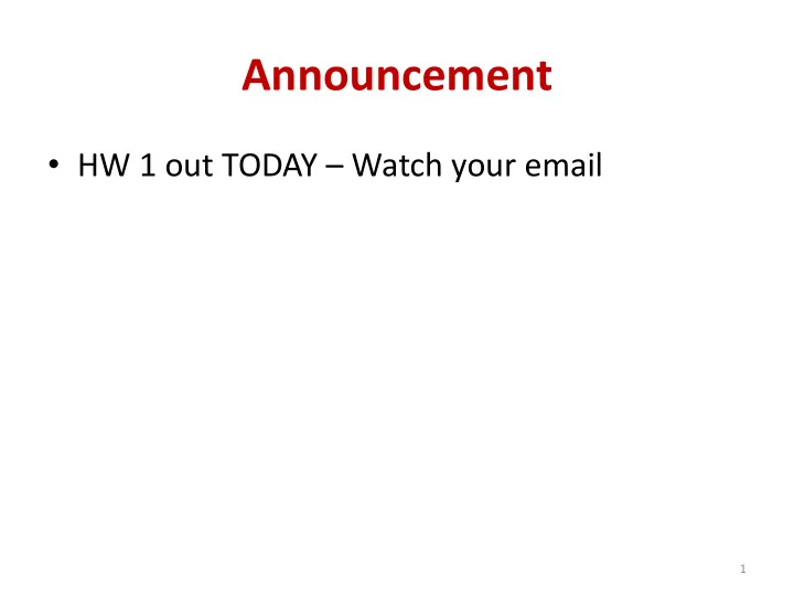 announcement