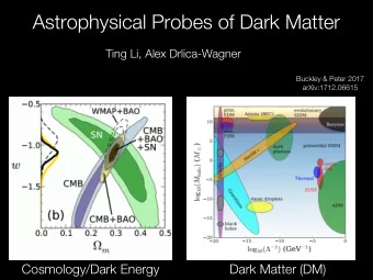 Astrophysical Probes of Dark Matter  Ting Li, Alex Drlica-Wagner  Buckley &amp; Peter 2017