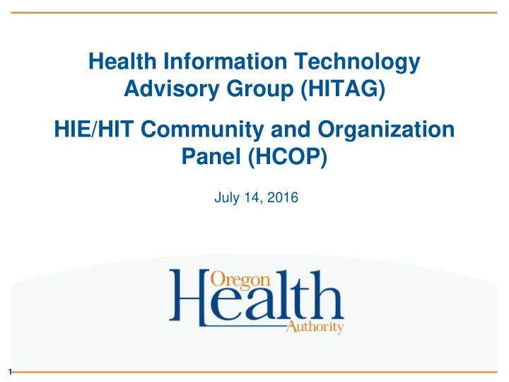 advisory group hitag