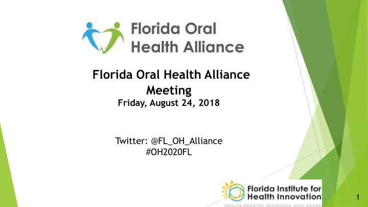 florida oral health alliance meeting
