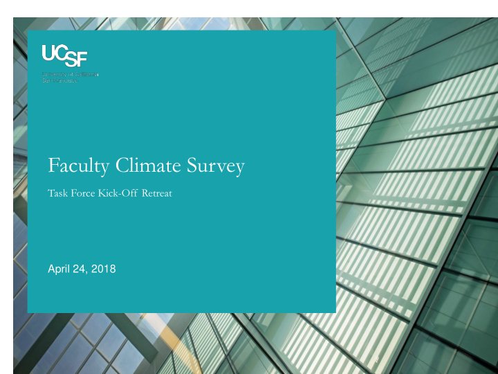 faculty climate survey