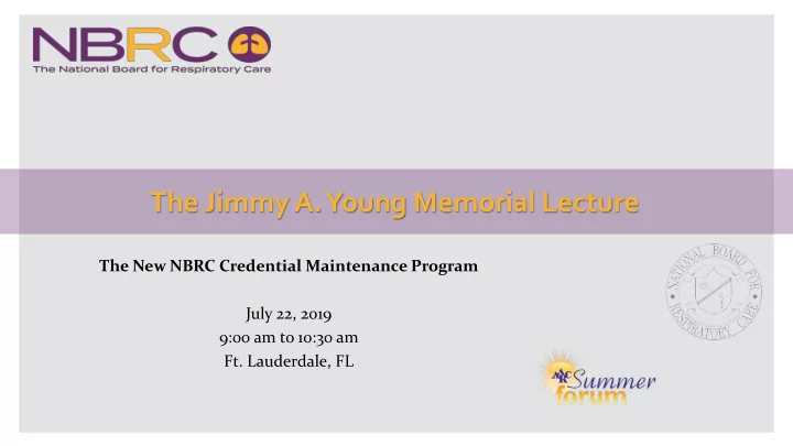 the jimmy a young memorial lecture