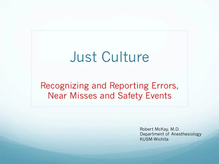 just culture