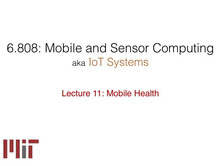 mobile health