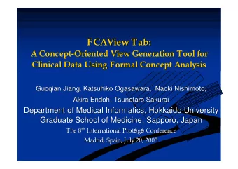 FCAView Tab:  Tab:  FCAView  A Concept-  -Oriented View Generation Tool for  Oriented View