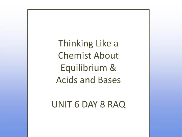 thinking like a