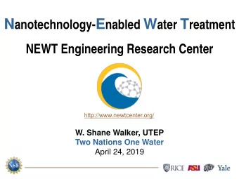 Technological Innovation  NEWT is leading the development of compact,  minimal-chemical,