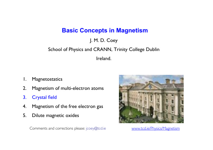 basic concepts in magnetism