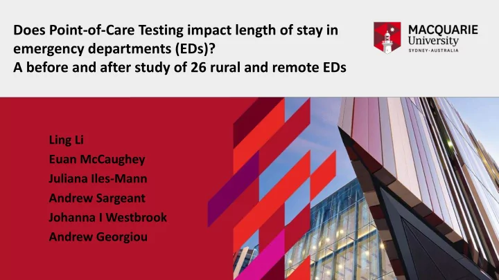emergency departments eds