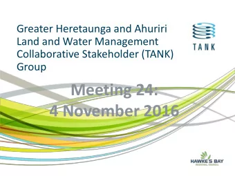 Meeting 24:  4 November 2016  Karakia  2  Agenda  10:00am  Welcome, karakia, notices, meeting