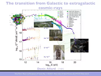 The transition from Galactic to extragalactic  cosmic-rays  ATIC-1  KASCADE QGSJet II  ATIC-2