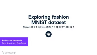 E x ploring fashion  MNIST dataset  AD VAN C E D  D IME N SION AL ITY R E D U C TION  IN  R
