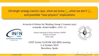 :-)  :-(  Ultrahigh-energy cosmic rays: what we know  , what we dont  ,  and possible new