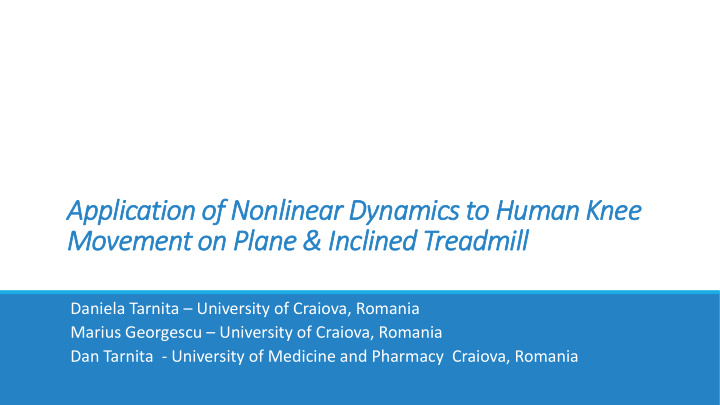 movement on plane inclined treadmill