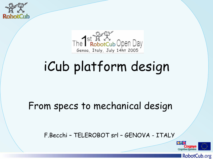 icub platform design