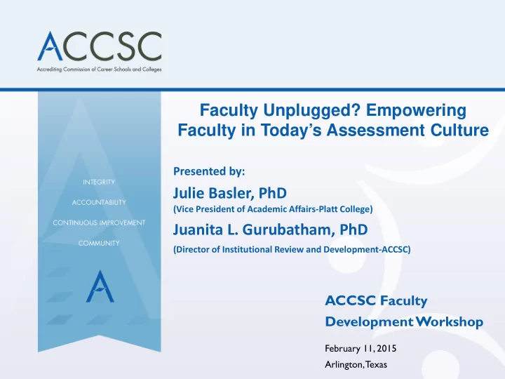 faculty unplugged empowering faculty in today s
