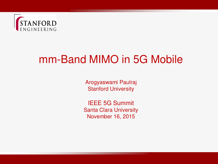 mm band mimo in 5g mobile
